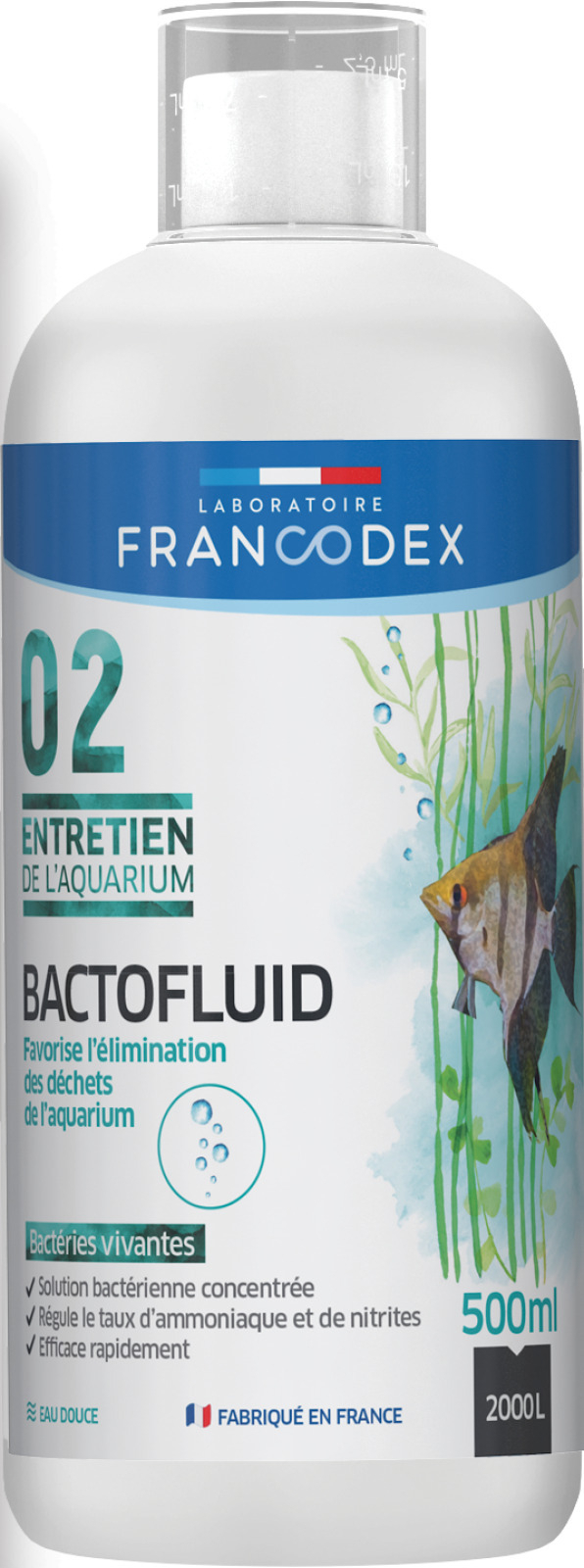 Bactofluid FRANCODEX Solução para manutenção do aquário
