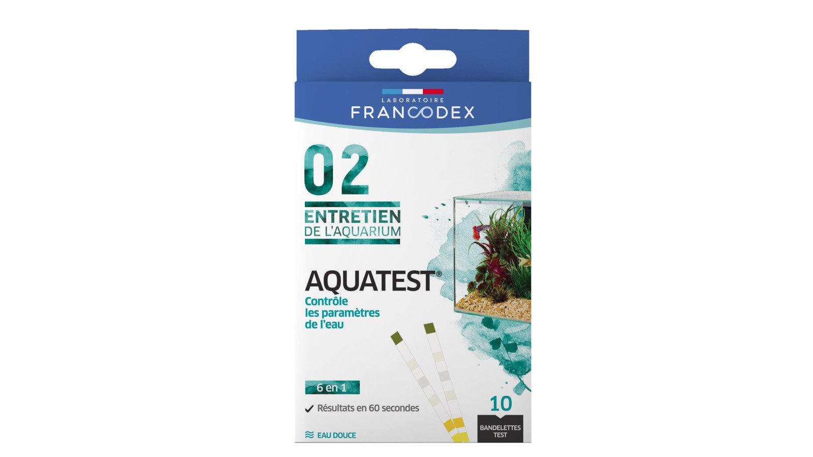 Aquatest 10 bandelette FRANCODEX