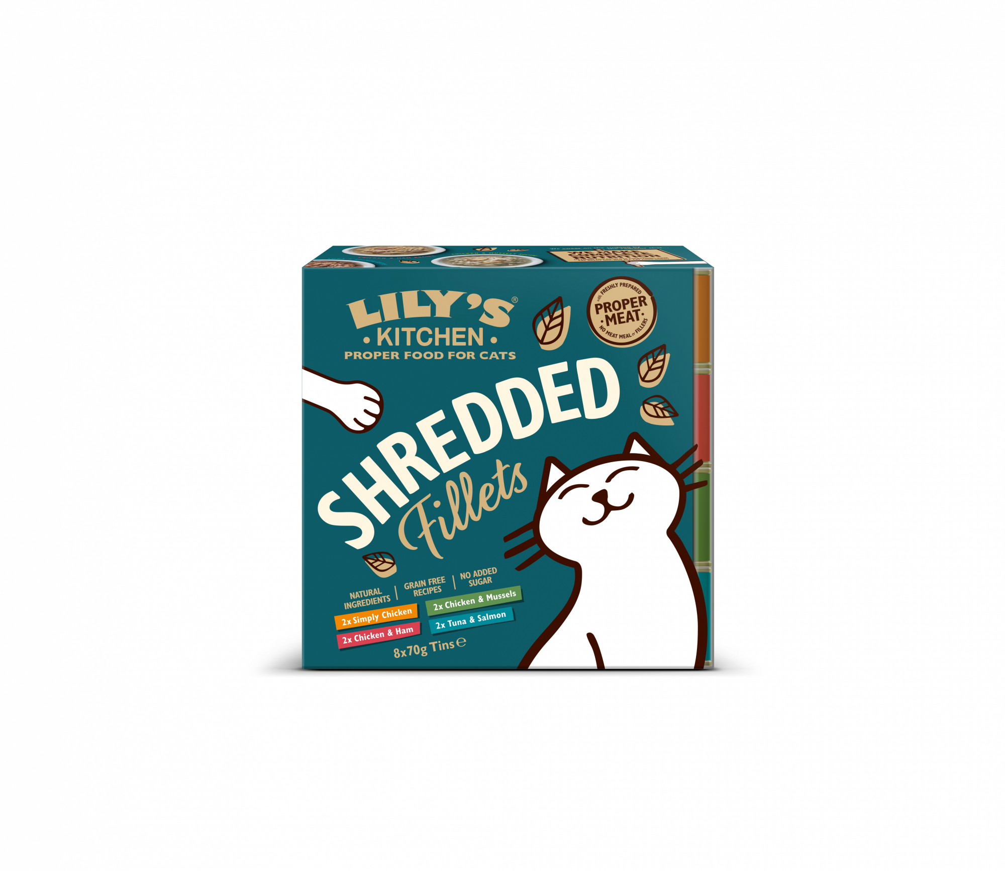 LILY'S KITCHEN Shredded Fillets Mega pack 8x70g comida húmeda para gatos - 4 sabores