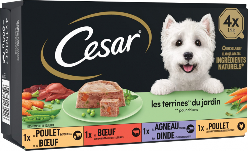CESAR Landküche für erwachsene Hunde - 4x150g