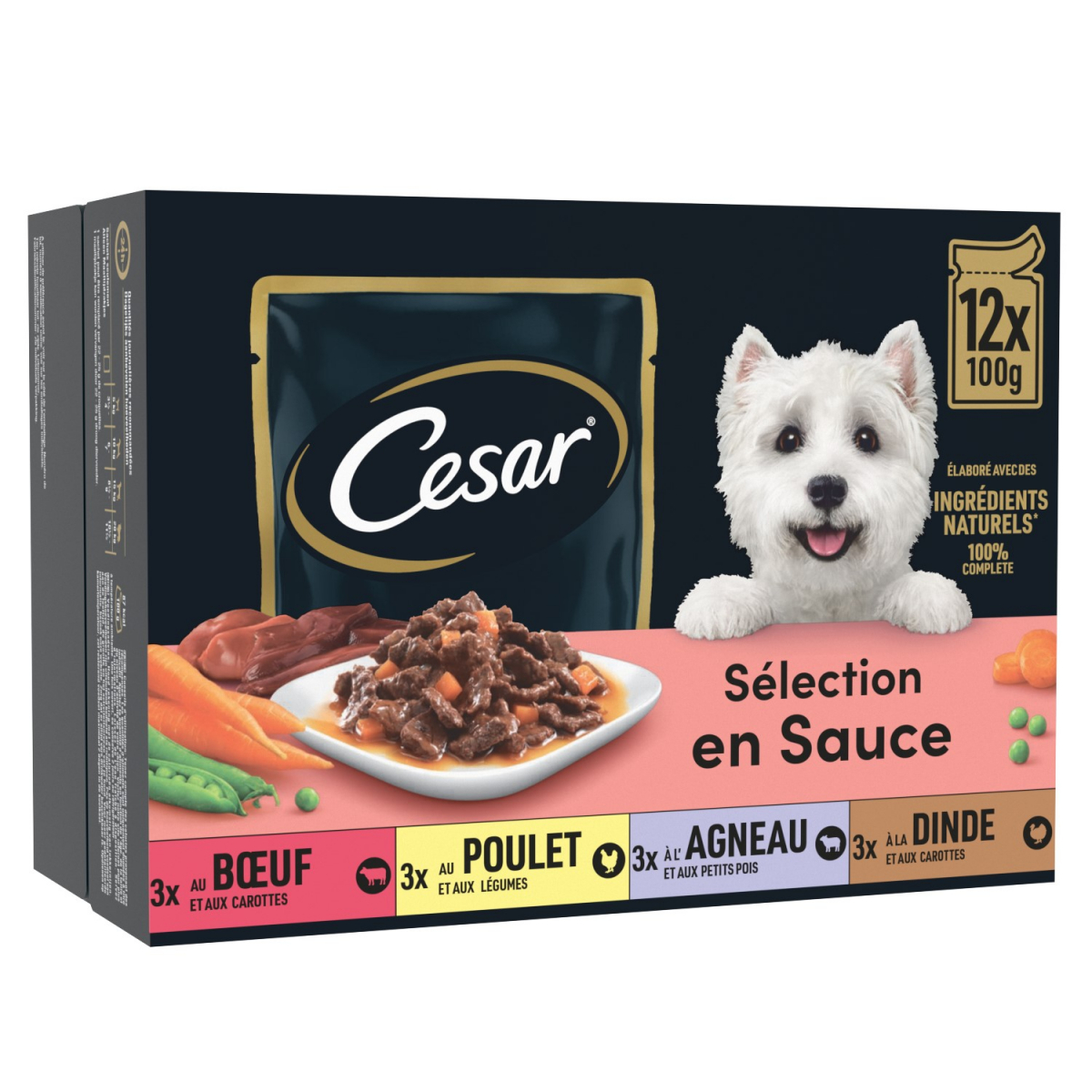 CESAR Sélection en sauce pour chien adulte - 12 x 100g
