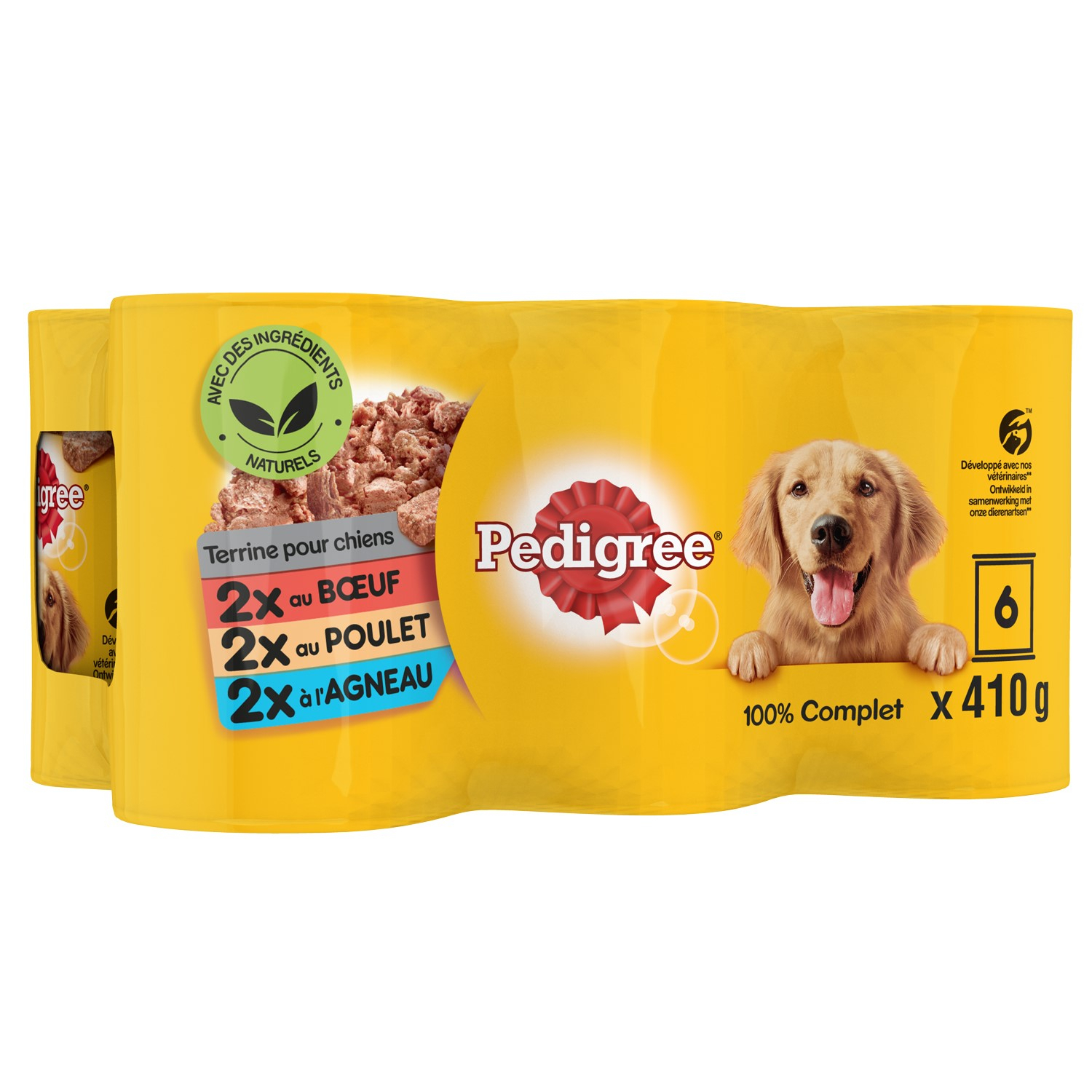 PEDIGREE TERRINES SAVEURS Mix Nassfutter für Hunde - 3 Geschmacksrichtungen