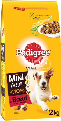 PEDIGREE Mini Adult Pienso para perros con ternera y verduras