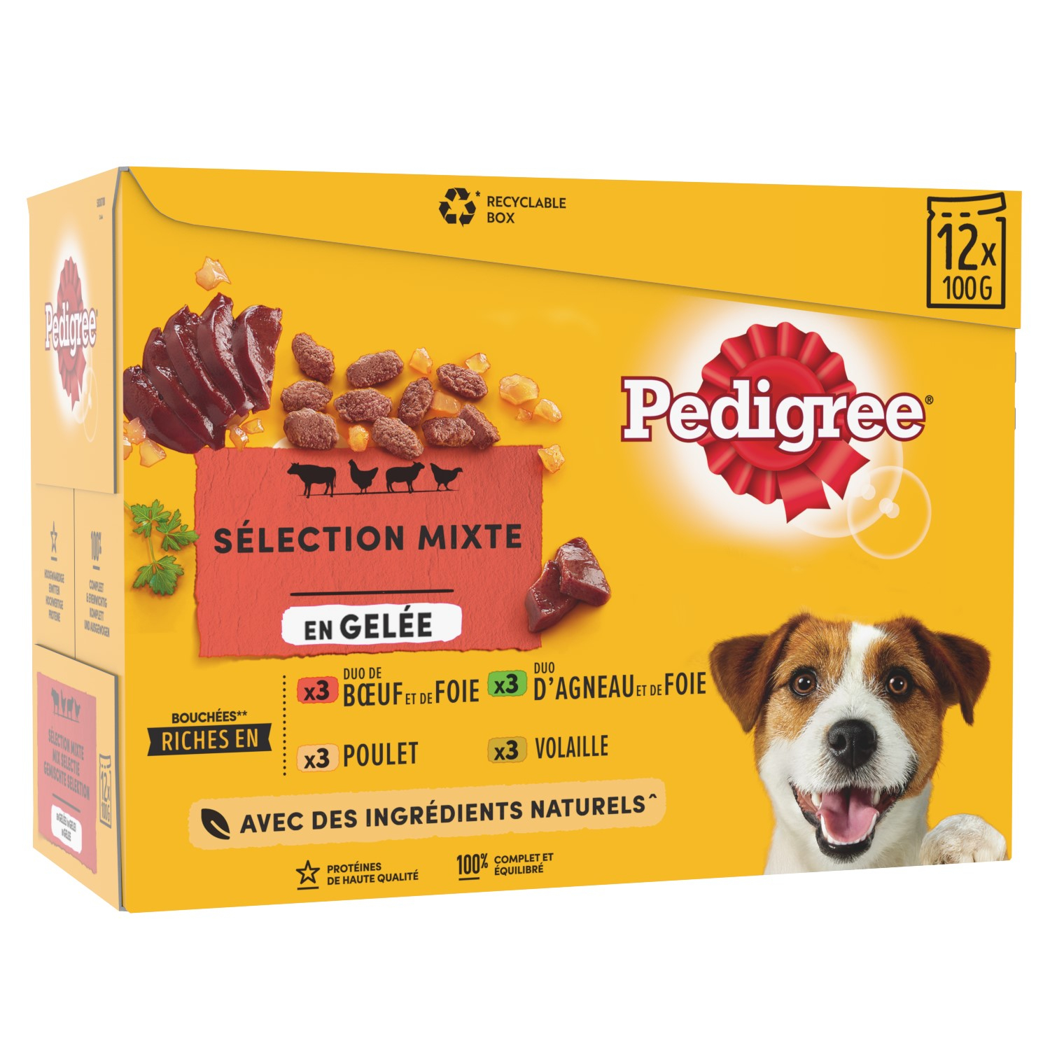 PEDIGREE Mega pack de comida húmeda en gelatina para perros - 4 sabores