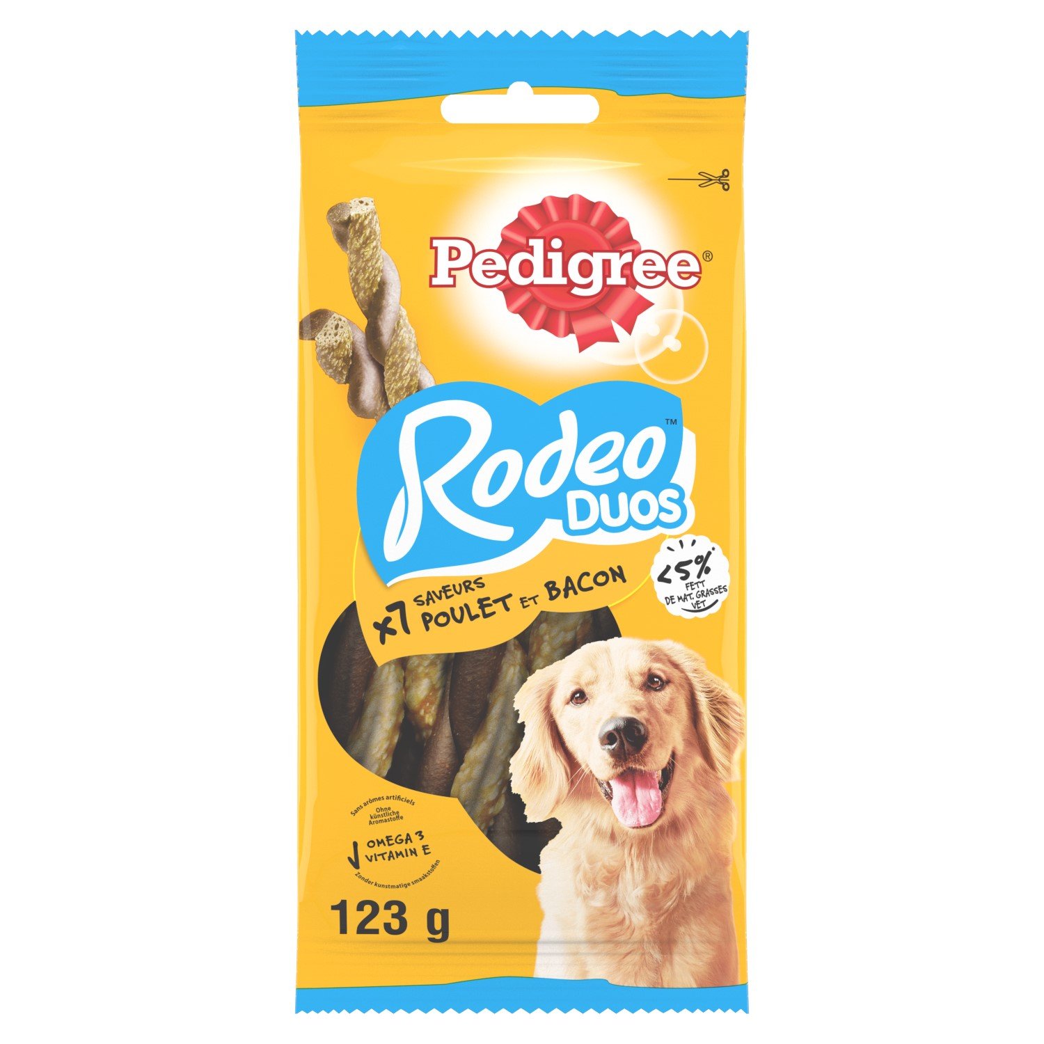 PEDIGREE RODEO Snacks de frango e bacon para cão