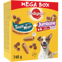 PEDIGREE MEGA BOX TASTY MINIS + JUMBONE MINIS pour chien de petite taille