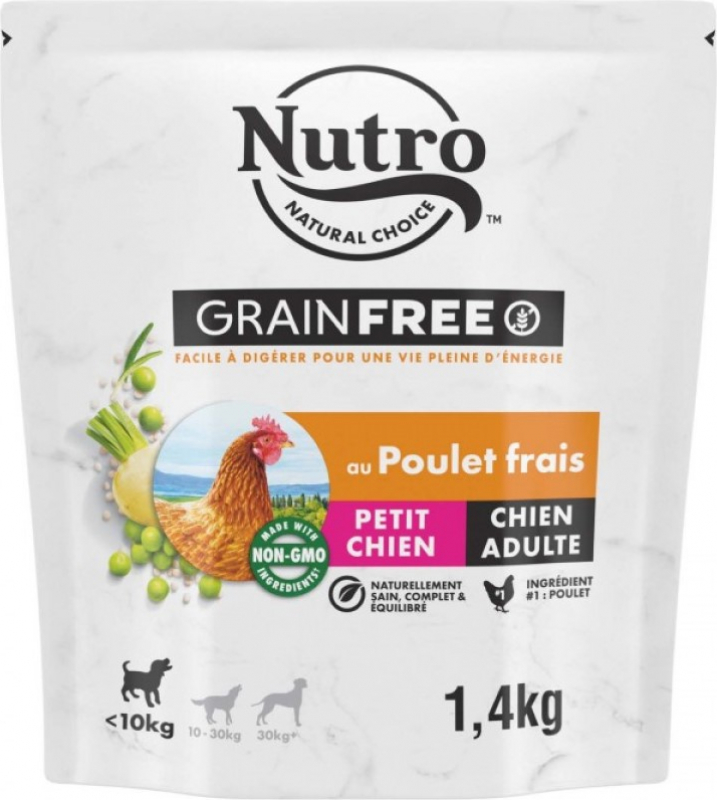 NUTRO Grain Free sans céréales au poulet pour chien adulte de petite taille