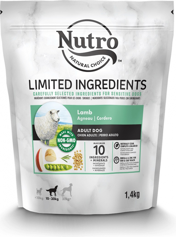 NUTRO Limited Ingredient sans céréales à l'agneau pour chien adulte de moyenne et grande taille