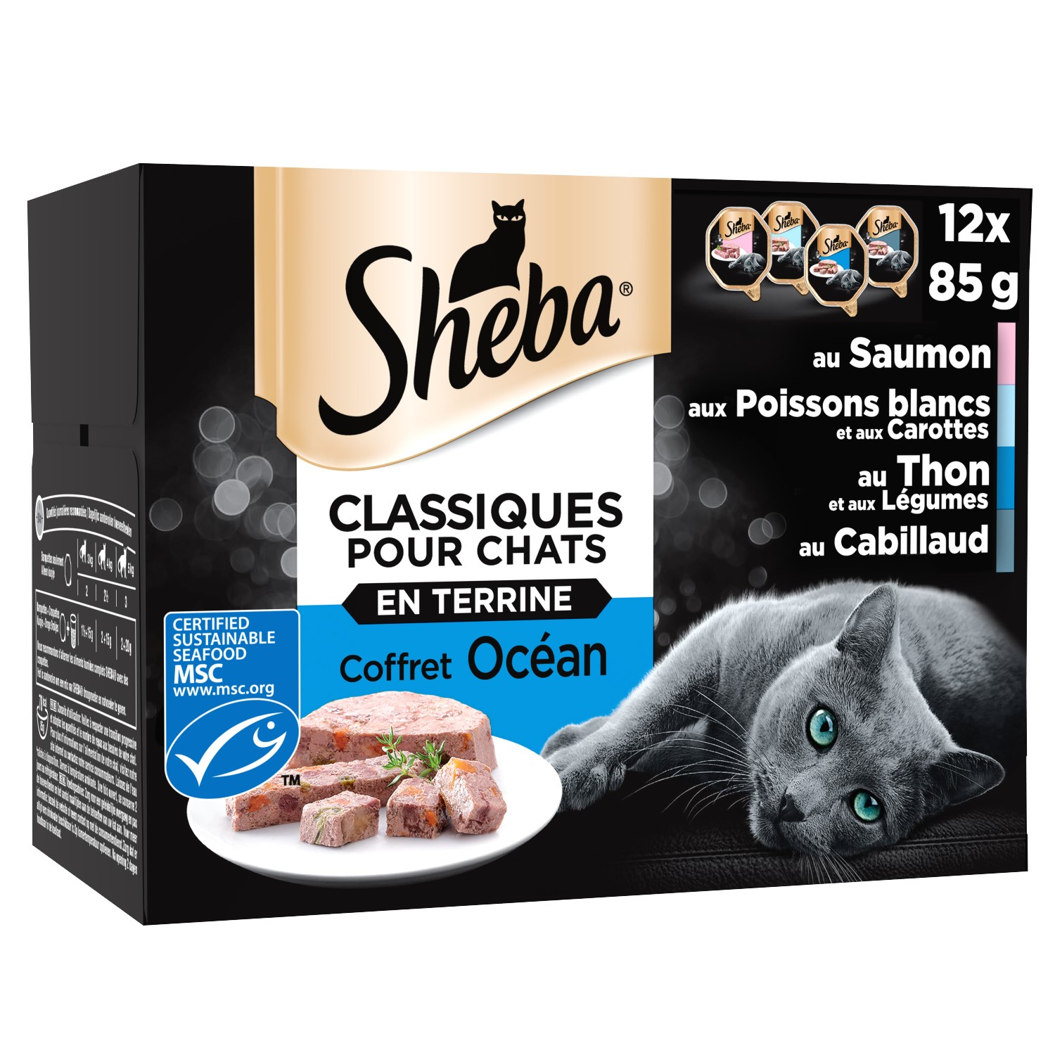 SHEBA Classiques Patè per gatti Coffret Océan - 4 Varietà