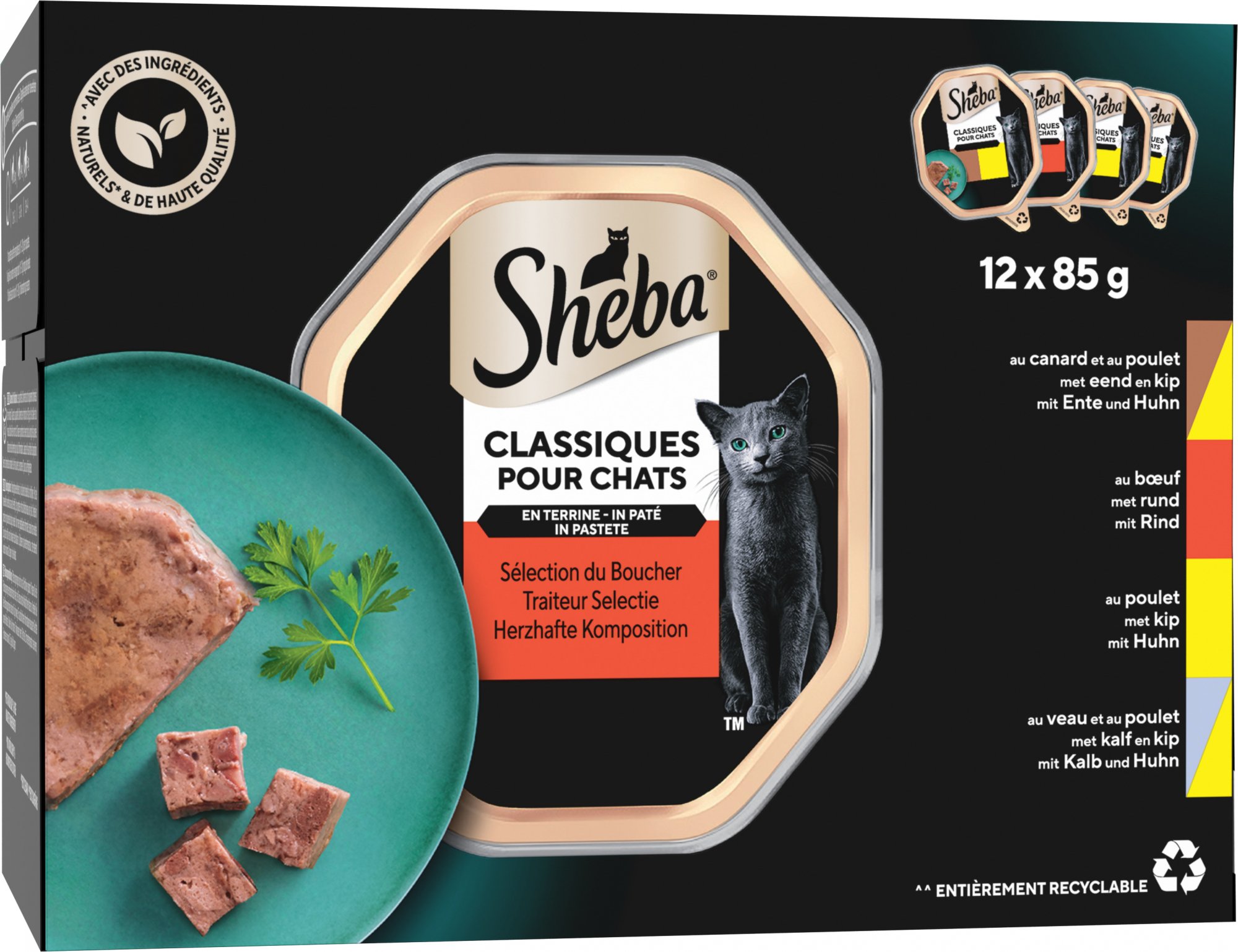 SHEBA Classiques Pâtée sélection du boucher pour chat