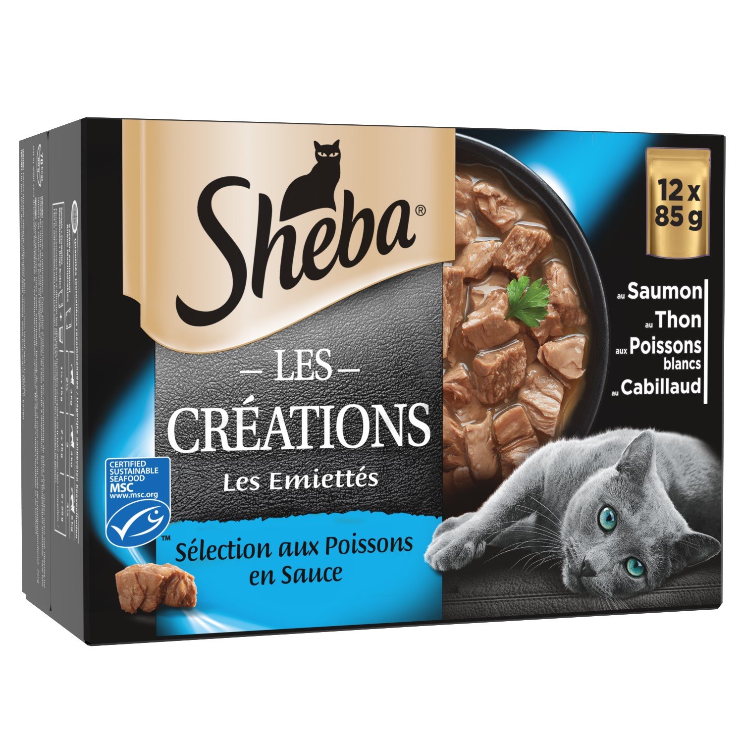 SHEBA Les Créations Paté para gatos Selecção de Peixes