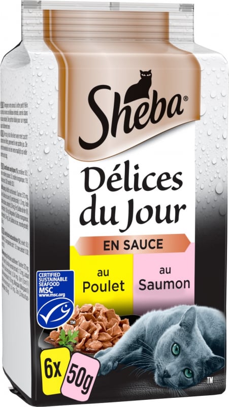 Sheba - Repas Nature's Terre et Mer en Sauce pour Chat Adulte