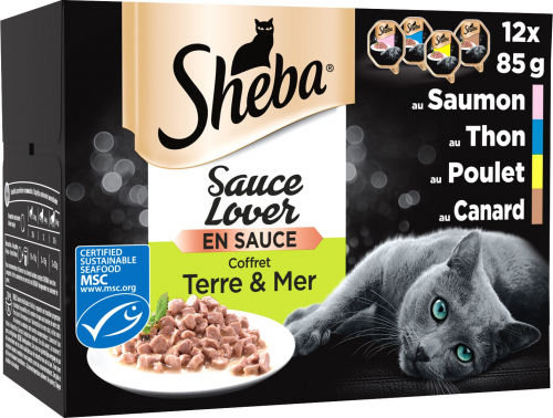 Nourriture pour chat Sheba Lot de 4 Sachets fraicheur en sauce