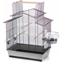 Duvo+ cage à oiseaux Iza 3 avec toit ouvert - H65cm