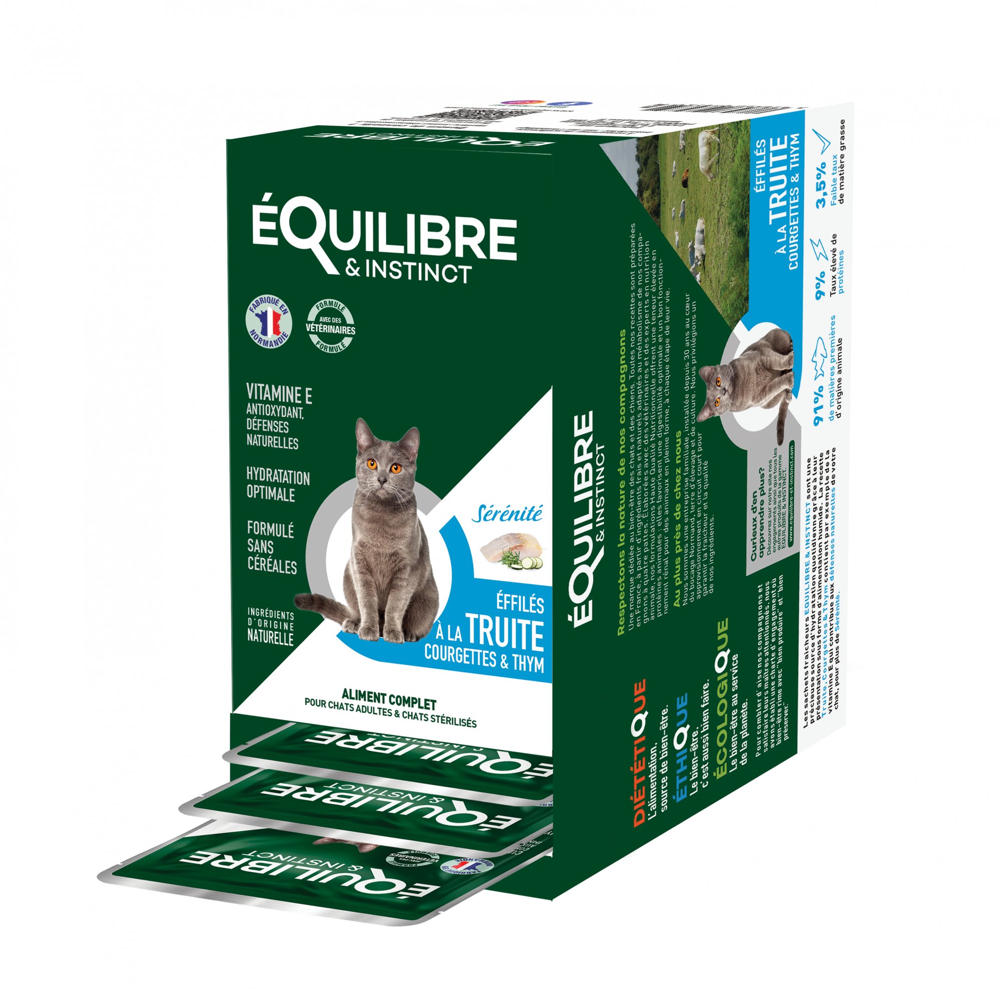 Equilibre & Instinct Feine Stücke mit Forelle für sterilisierte Katzen
