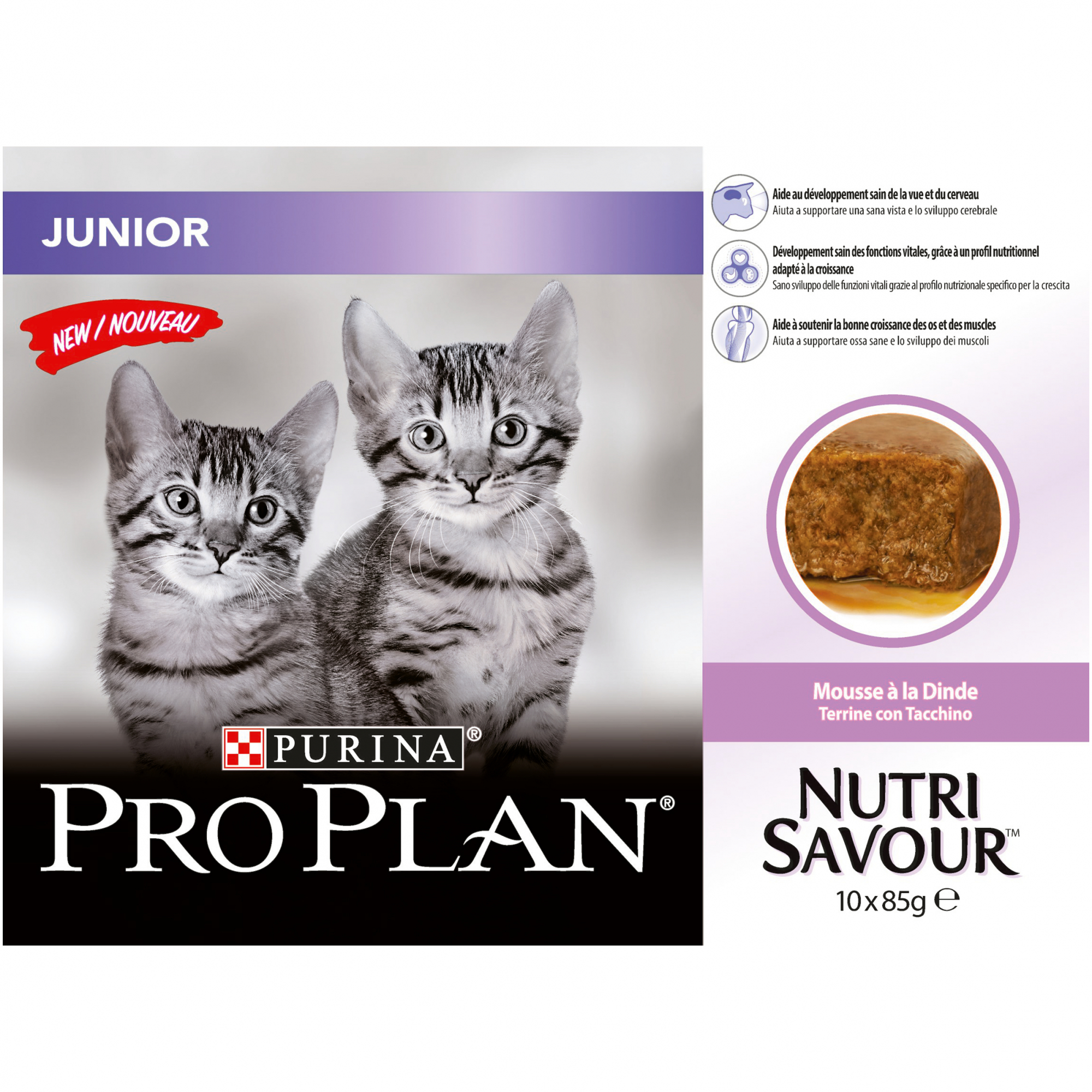 PRO PLAN Nutri Savour Junior Pute in Mousse für Kätzchen
