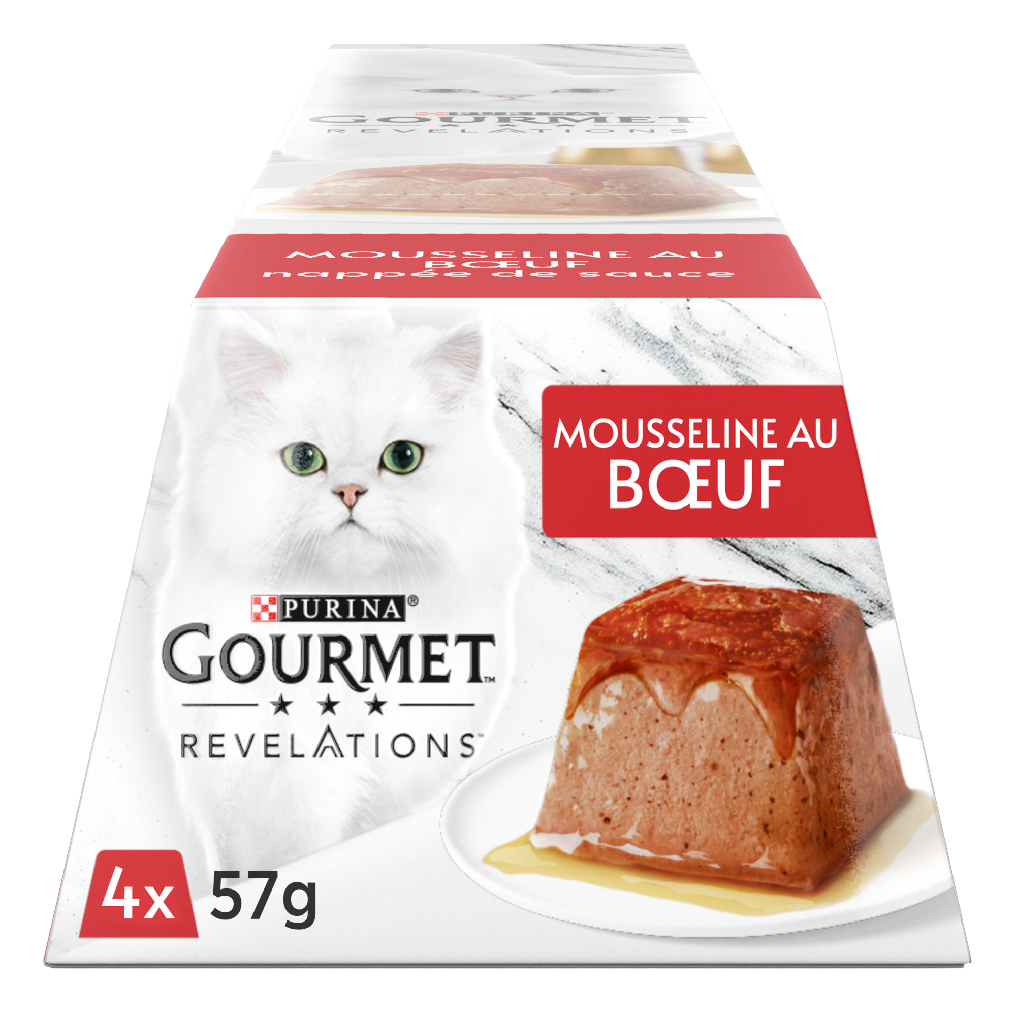 GOURMET Révélations, Mousselines nappées em Molho com Carne Bovina para gato