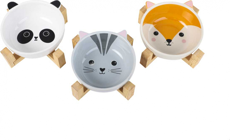 Tigela para gato com desenhos de animais Zolia Anibowls - 3 modelos disponíveis