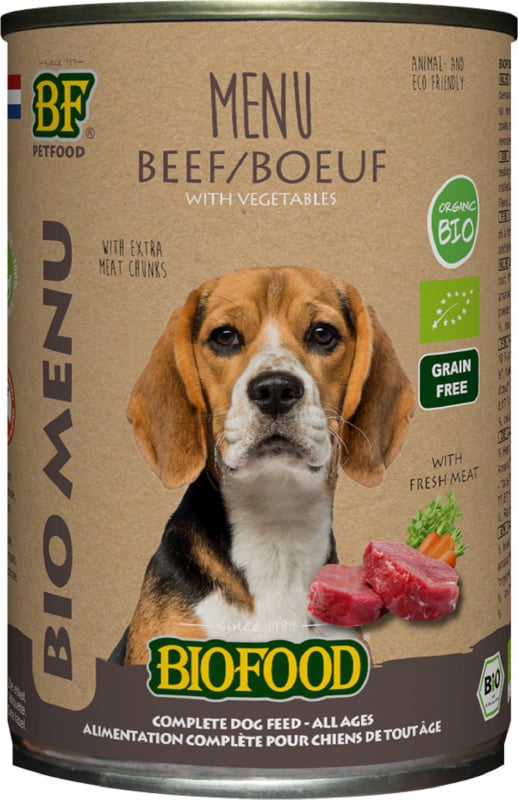 BIOFOOD BIO-Menü mit Rindfleisch für Hunde