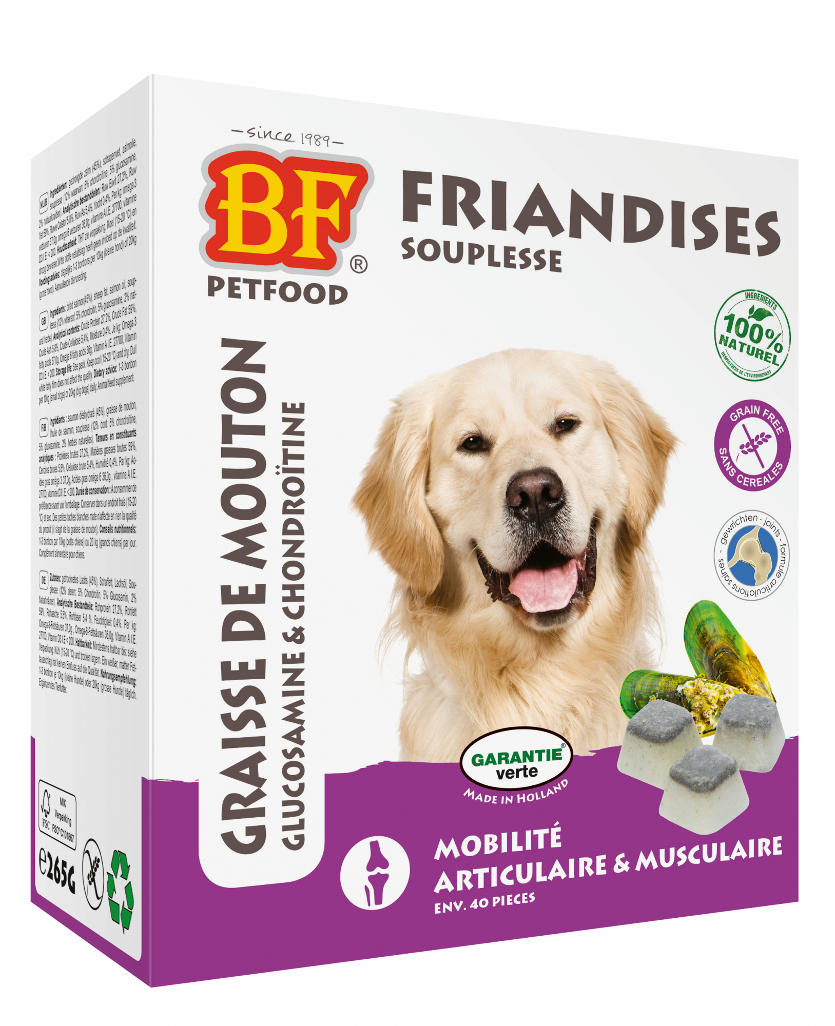 BF PETFOOD - BIOFOOD Friandise bonbon Souplesse pour chien