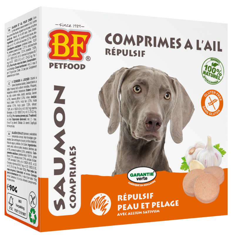 BF PETFOOD - BIOFOOD Comprimidos anti-pulgas e carraças de salmão para cães