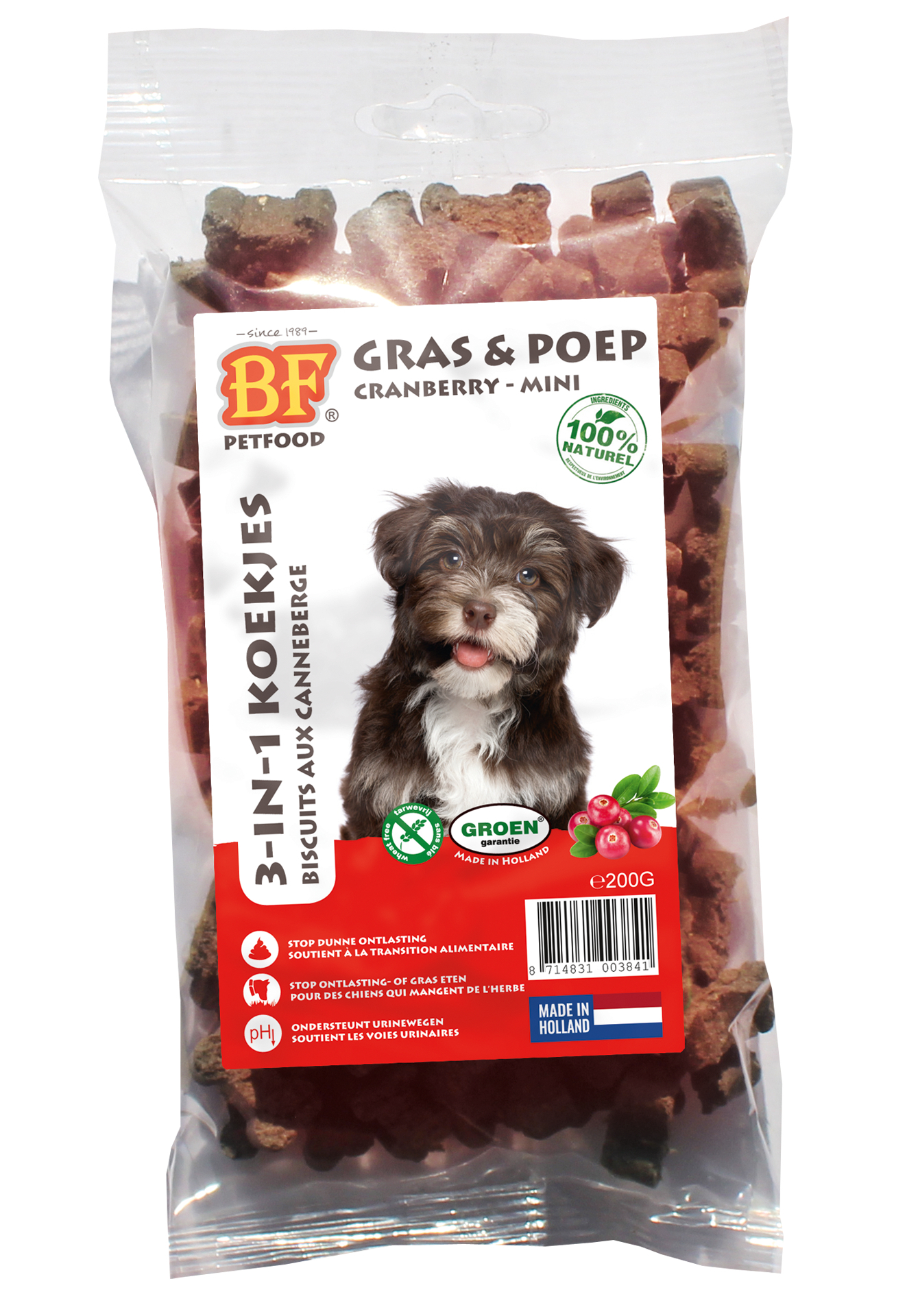 BF PETFOOD - BIOFOOD Koekjes veenbes en cranberry voor honden