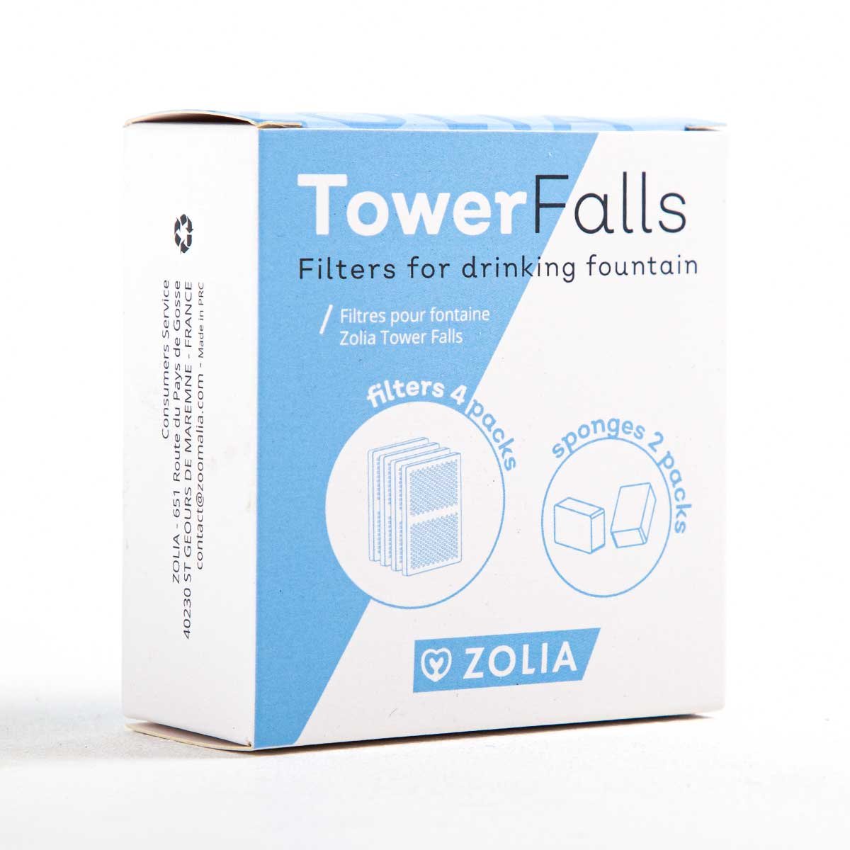 Filtro per fontana Zolia Tower Falls - 4 filtri carbone + 2 filtri in mousse