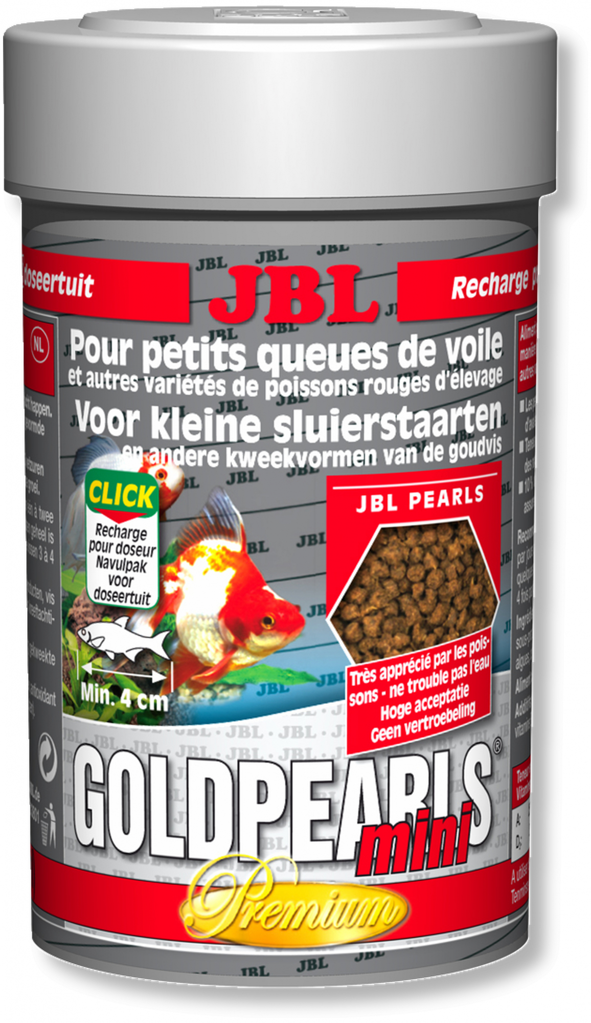 JBL GoldPearls mini Alimento de base Premium em granulados para Velas da China Peixes Vermelhos