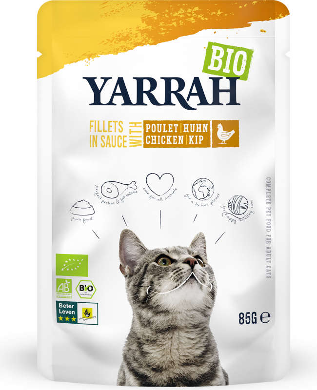 YARRAH Bio Filet en sauce pour chat - plusieurs saveurs disponibles