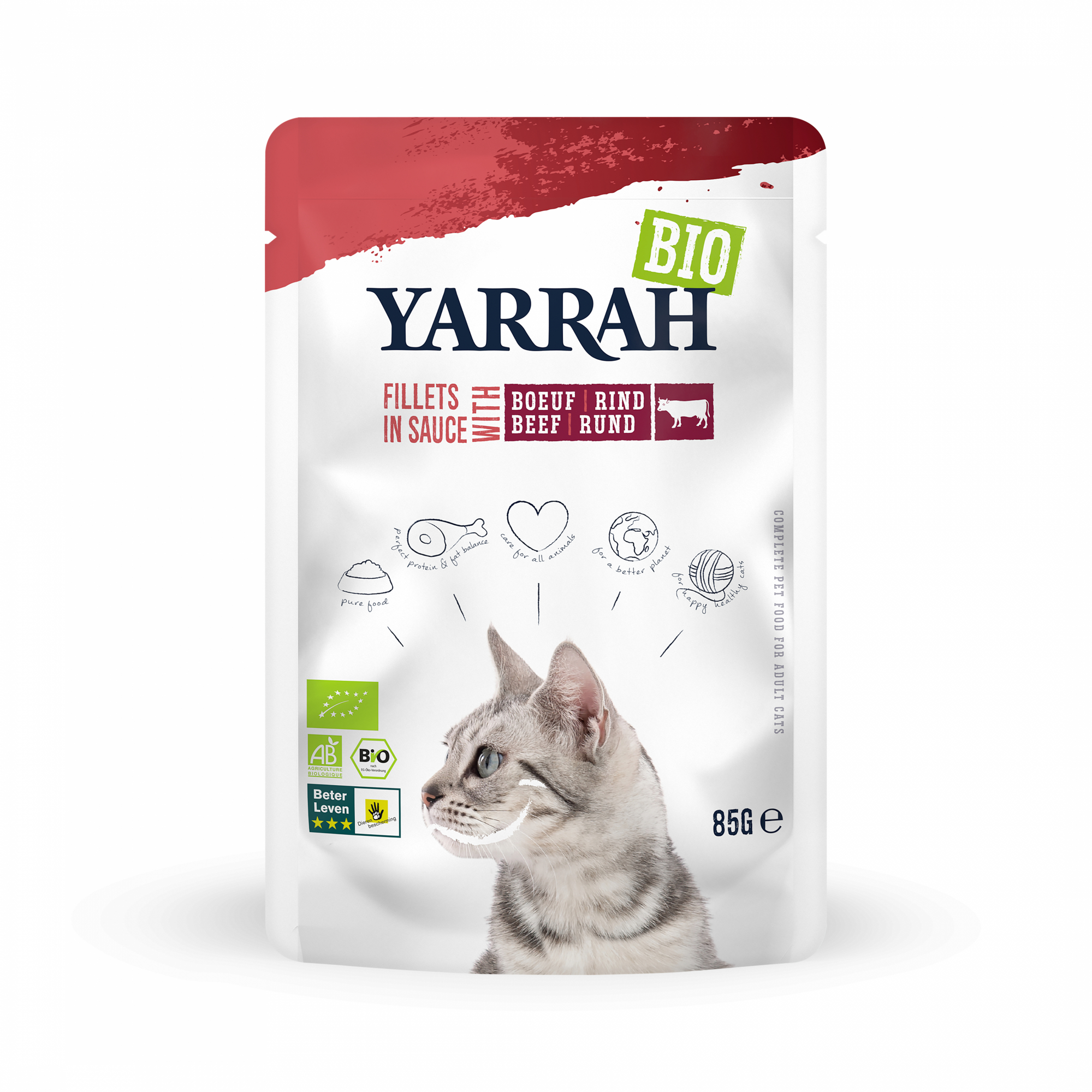 YARRAH Bio Filet en sauce pour chat - plusieurs saveurs disponibles
