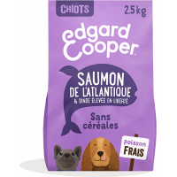 Edgard & Cooper Croquettes Naturelles Sans Céréales au Saumon et Dinde frais pour chiot