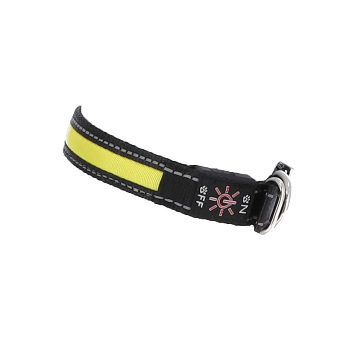 Collar luminoso amarillo con USB Zolia Marty