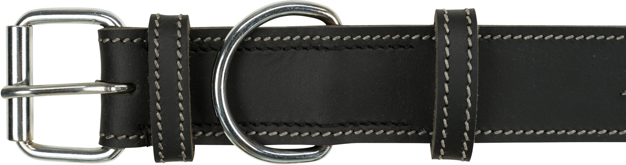 Coleira de couro encerado e envelhecido preto Rustic Heartbeat - 3 tamanhos disponíveis