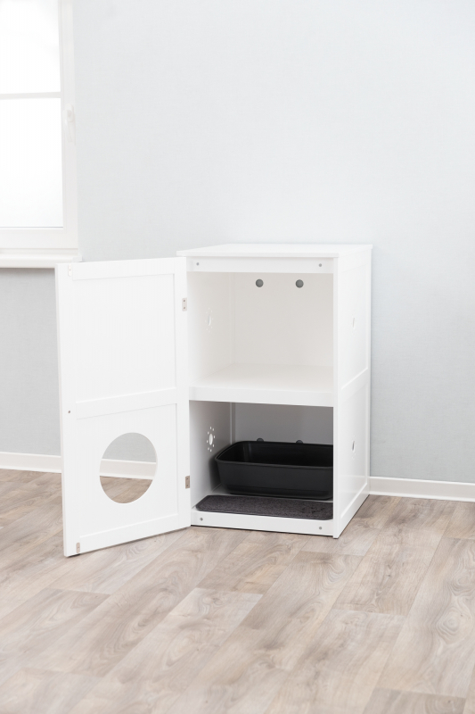 Mueble para arenero para gatos con dos compartimentos de Trixie