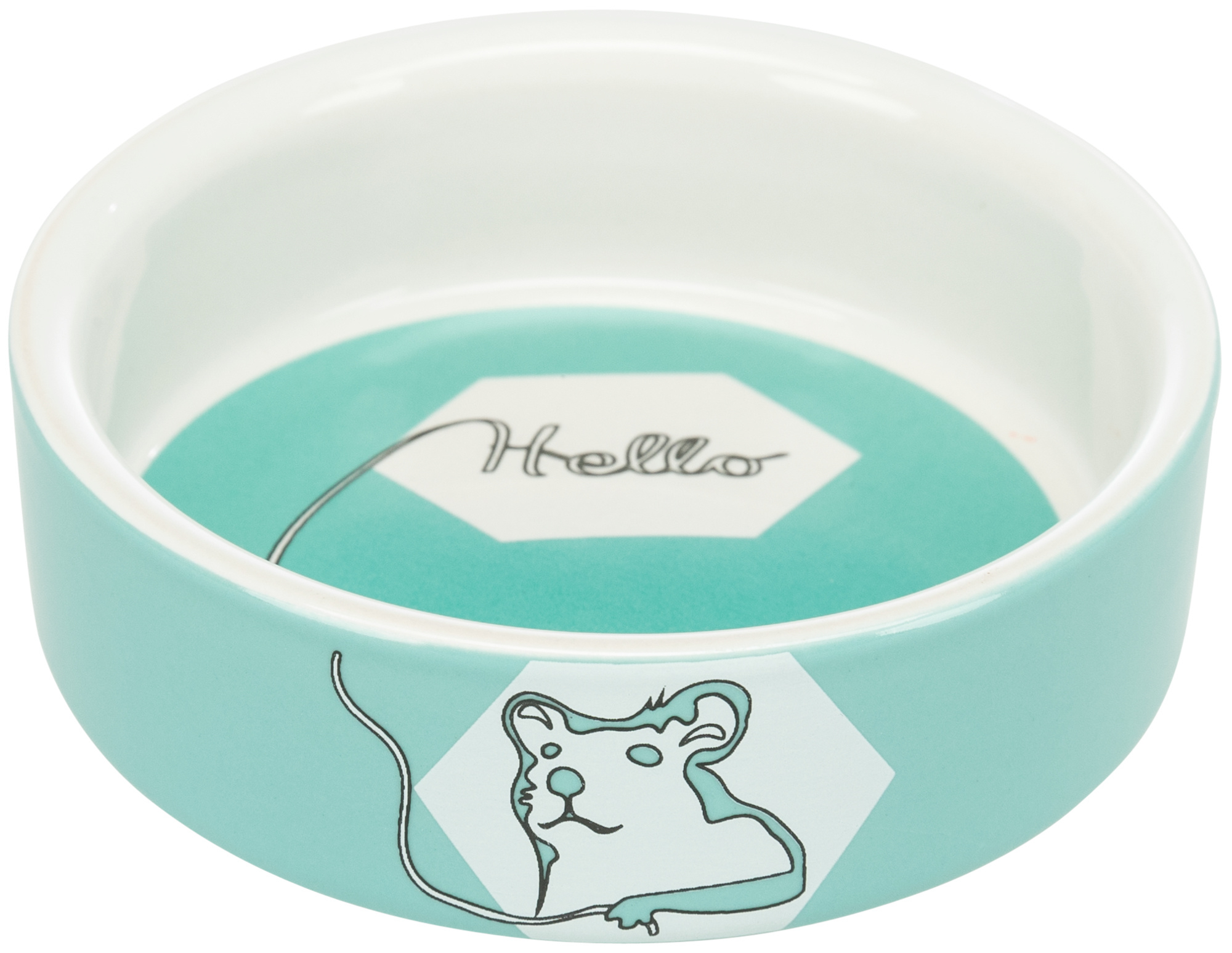 Trixie Comederos de cerámica con diseño de roedores Hello