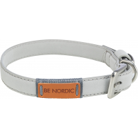 Trixie Be Nordic collier en cuir gris clair - plusieurs tailles disponibles