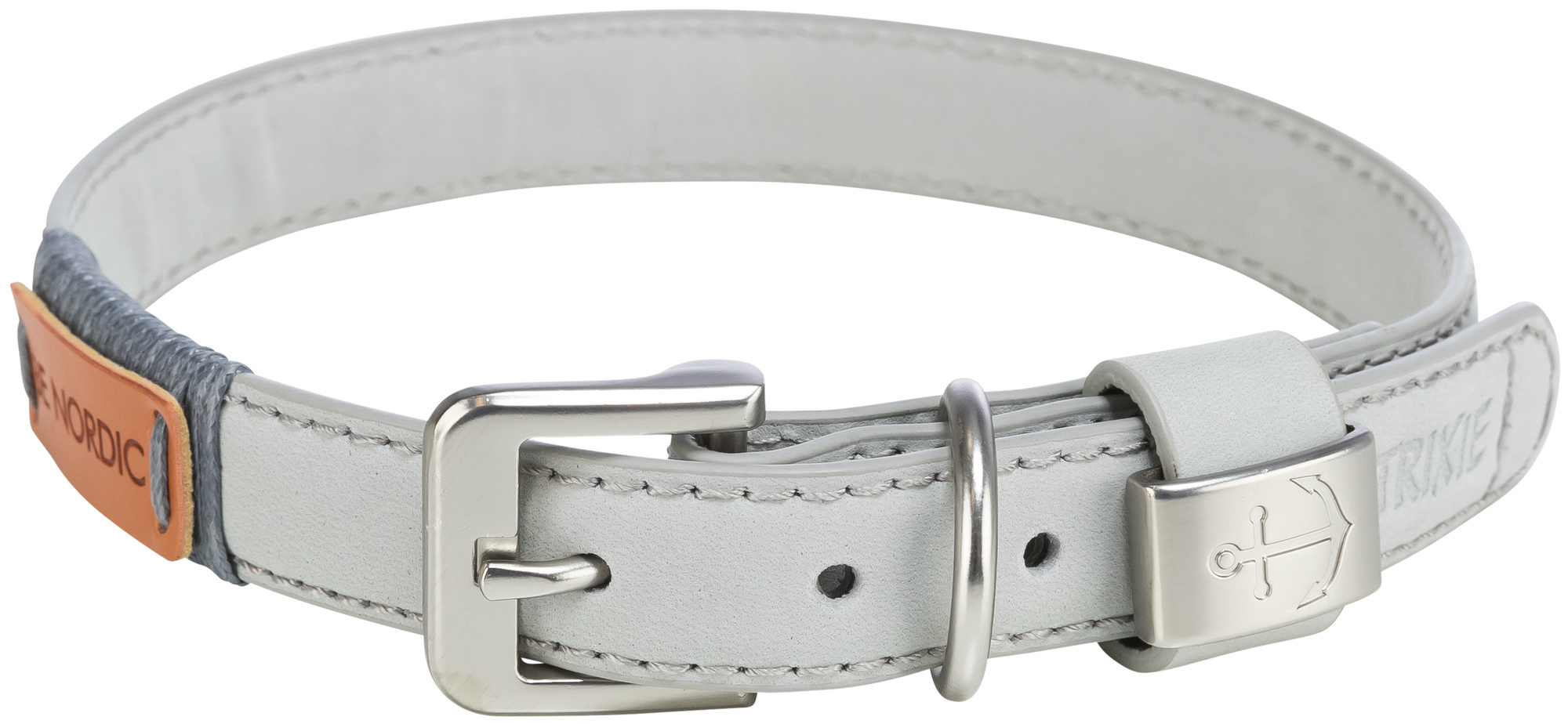 Trixie Be Nordic collar de cuero gris claro - varias tallas disponibles
