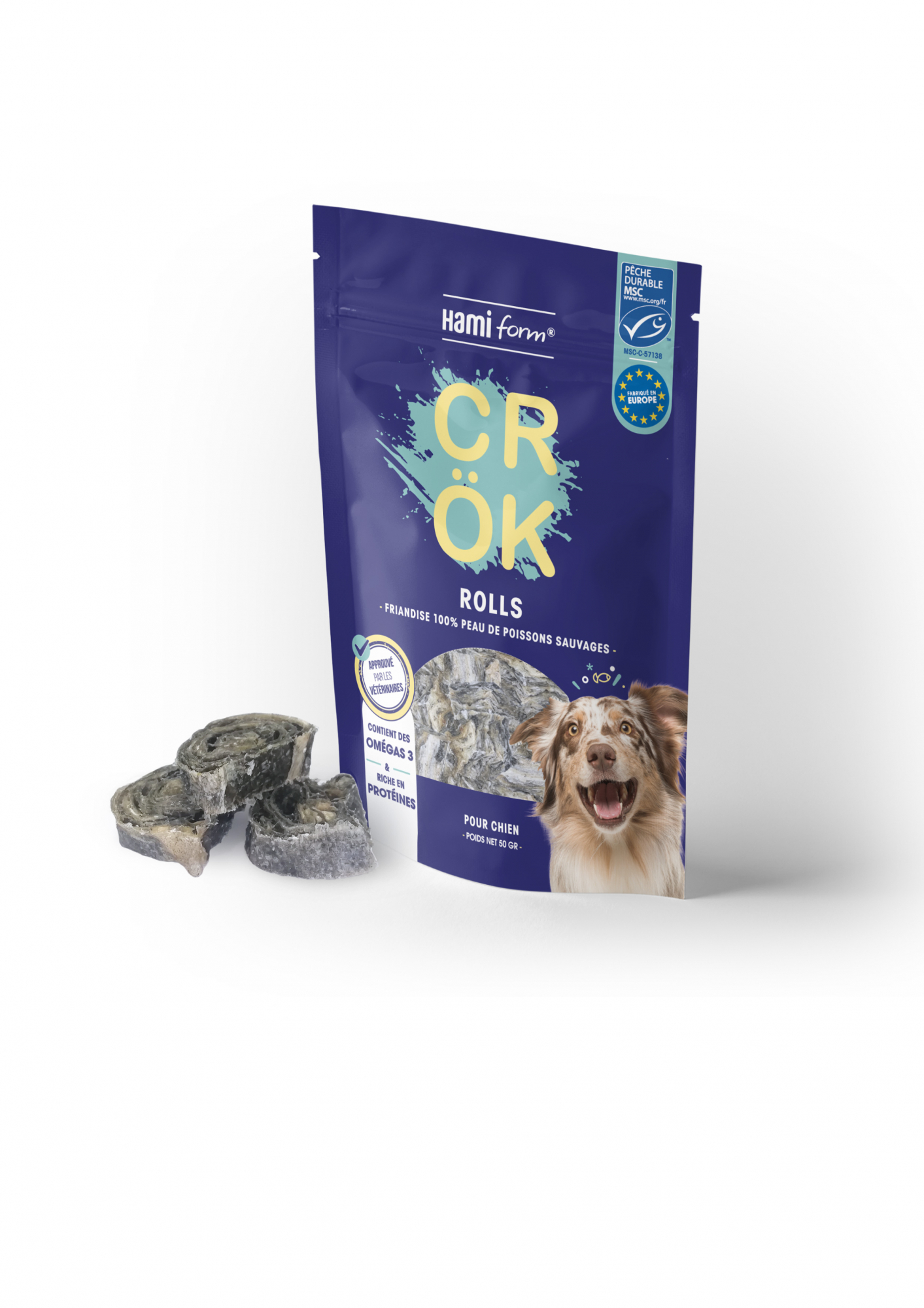 Snack Crök 100% pelle di pesce selvatici per cani