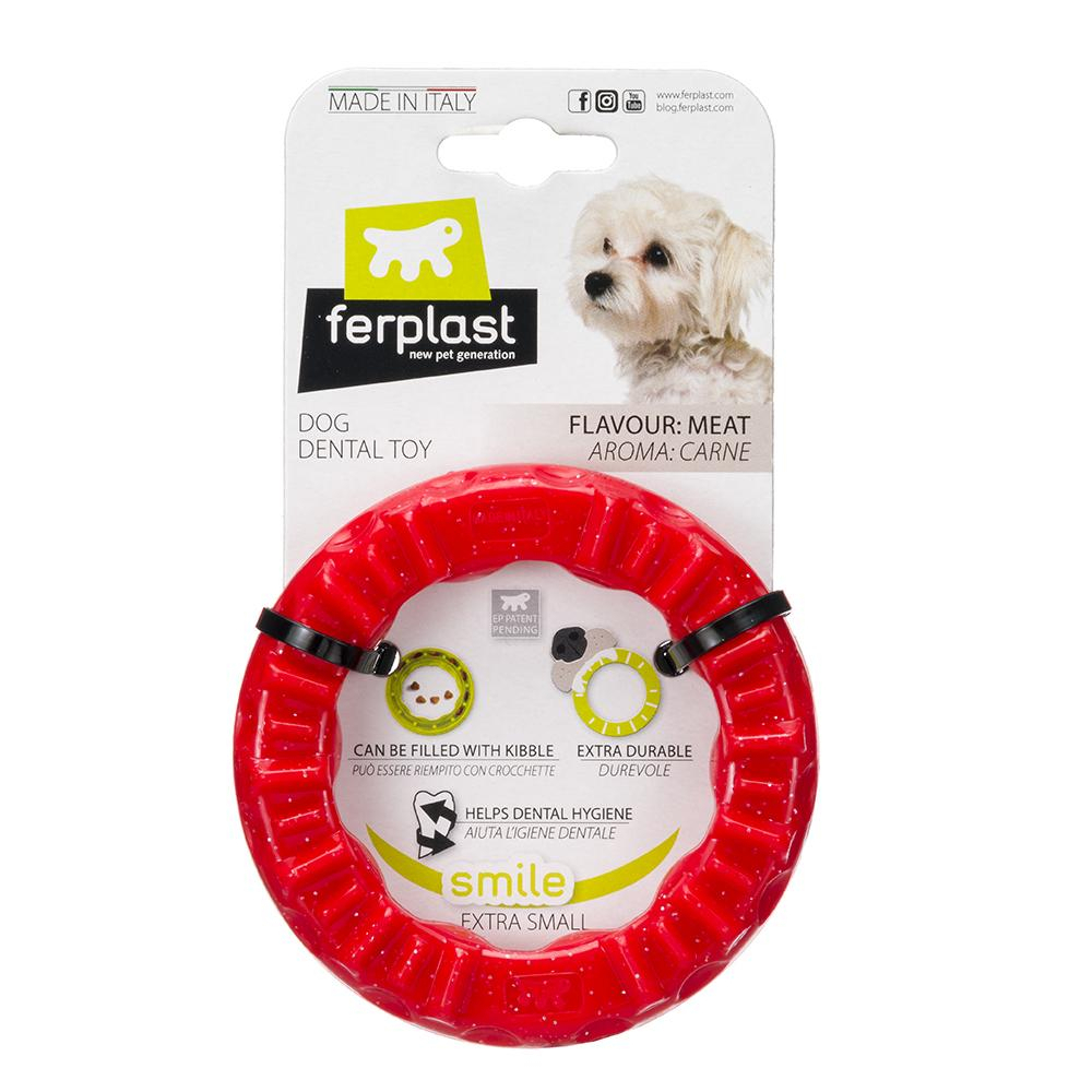 Smile vermelho Brinquedo dentário para cão - vários tamanhos disponíveis