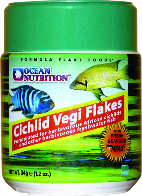 Ocean Nutrition Nourriture pour poisson Cichlidé végétarien en flocons 