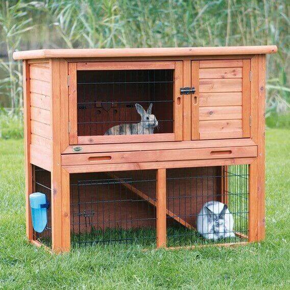 Kaninchenstall für kleine Tiere mit Auslauf