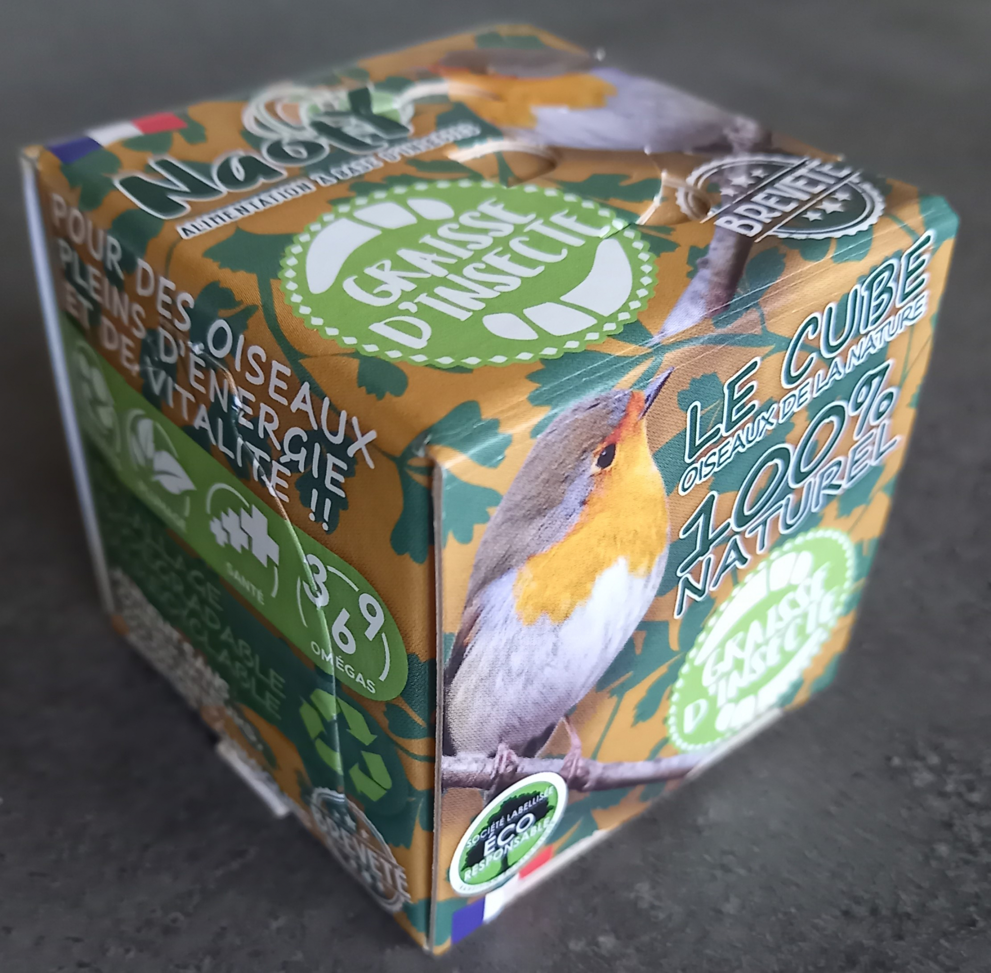Cubo Naoty 100% Natural para pájaros