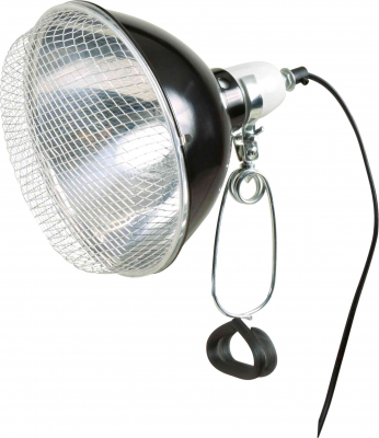 Lampe réflecteur à pince avec grillage pour terrarium Trixie Reptiland