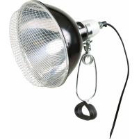 Lampe réflecteur à pince avec grillage pour terrarium Trixie Reptiland