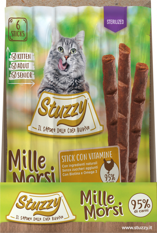 STUZZY Sticks para gatos esterilizados