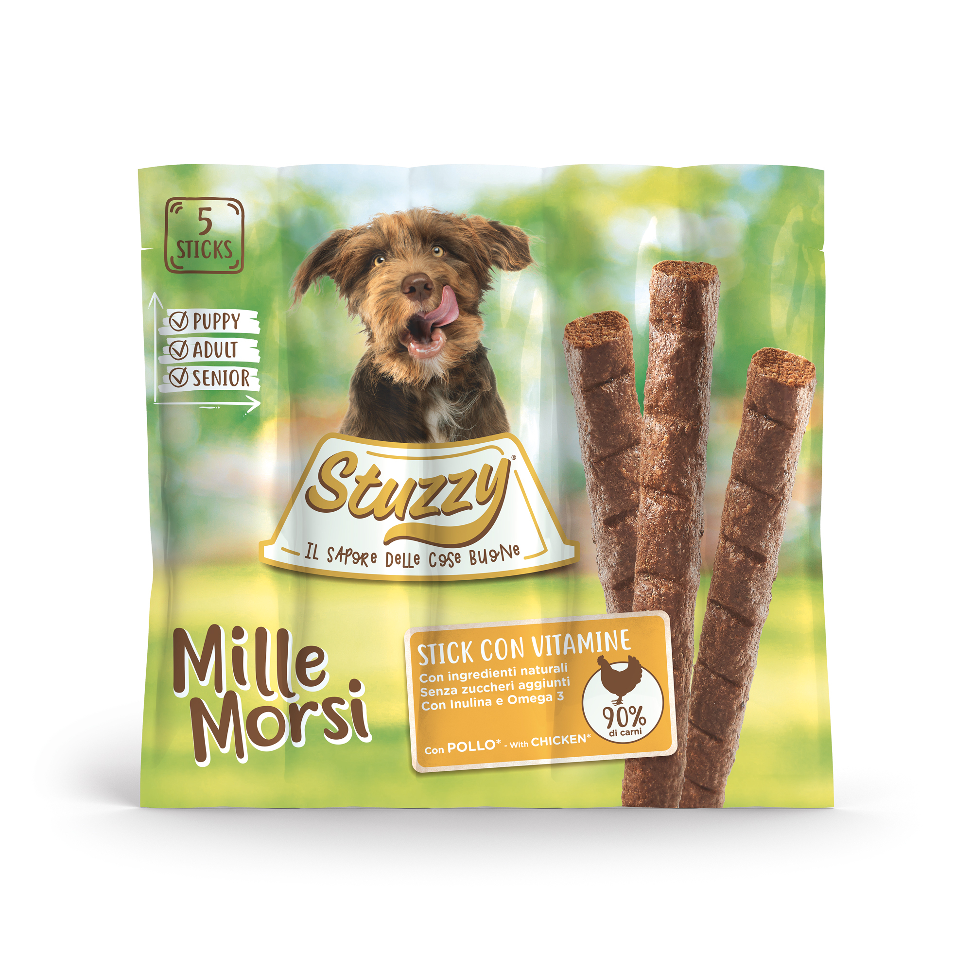 STUZZY MILLE MORSI Sticks para perros - 5 palitos