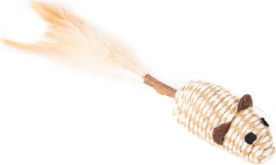 Ratón de juguete de matatabi para gatos con pluma Zolia