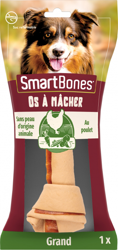 Smartbones Chicken, os à mâcher sans peau d'origine animale - plusieurs tailles disponibles