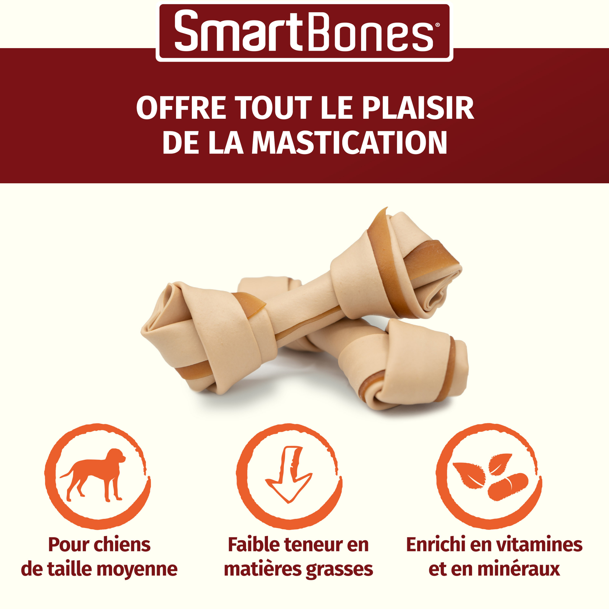 SmartBones os à mâcher à la patate douce - plusieurs tailles disponibles