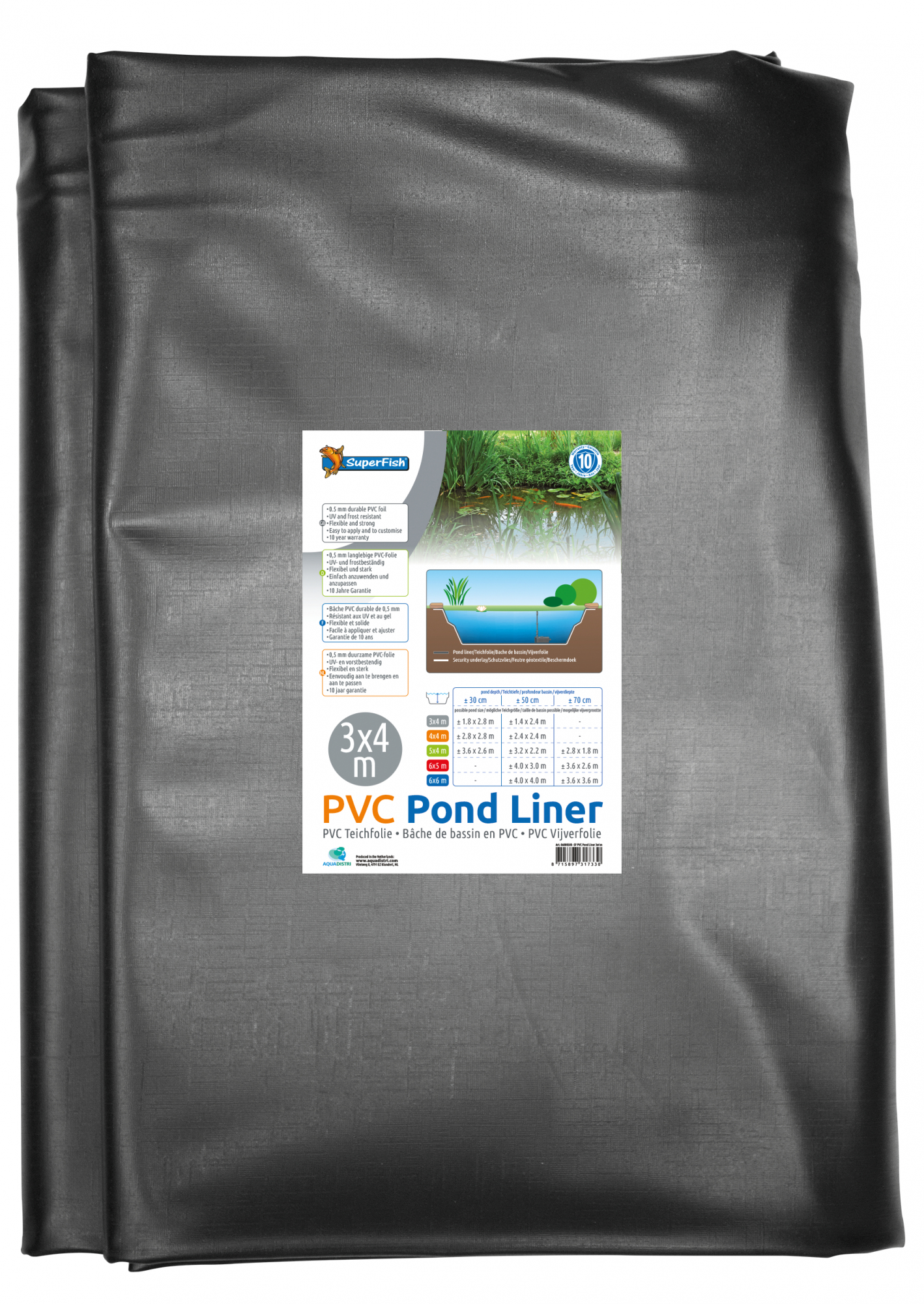 SuperFish telone per laghetti - PVC Pond Liner - diverse misure disponibili